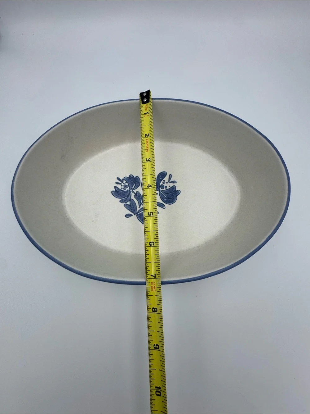 Pfaltzgraff Yorktowne Oval Baking Dish 241 Blue Floral‎ Stoneware USA